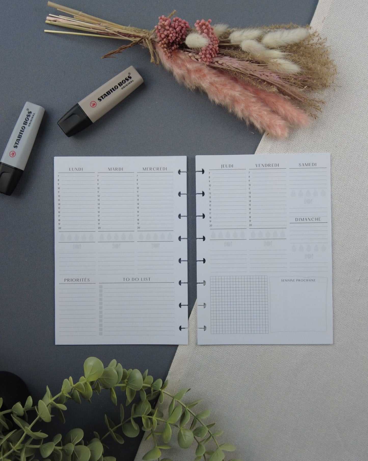 semainier2Fcomplet-agendarechargeable-agendaperpertuel-agendasemainier-lapapeteriedemarie