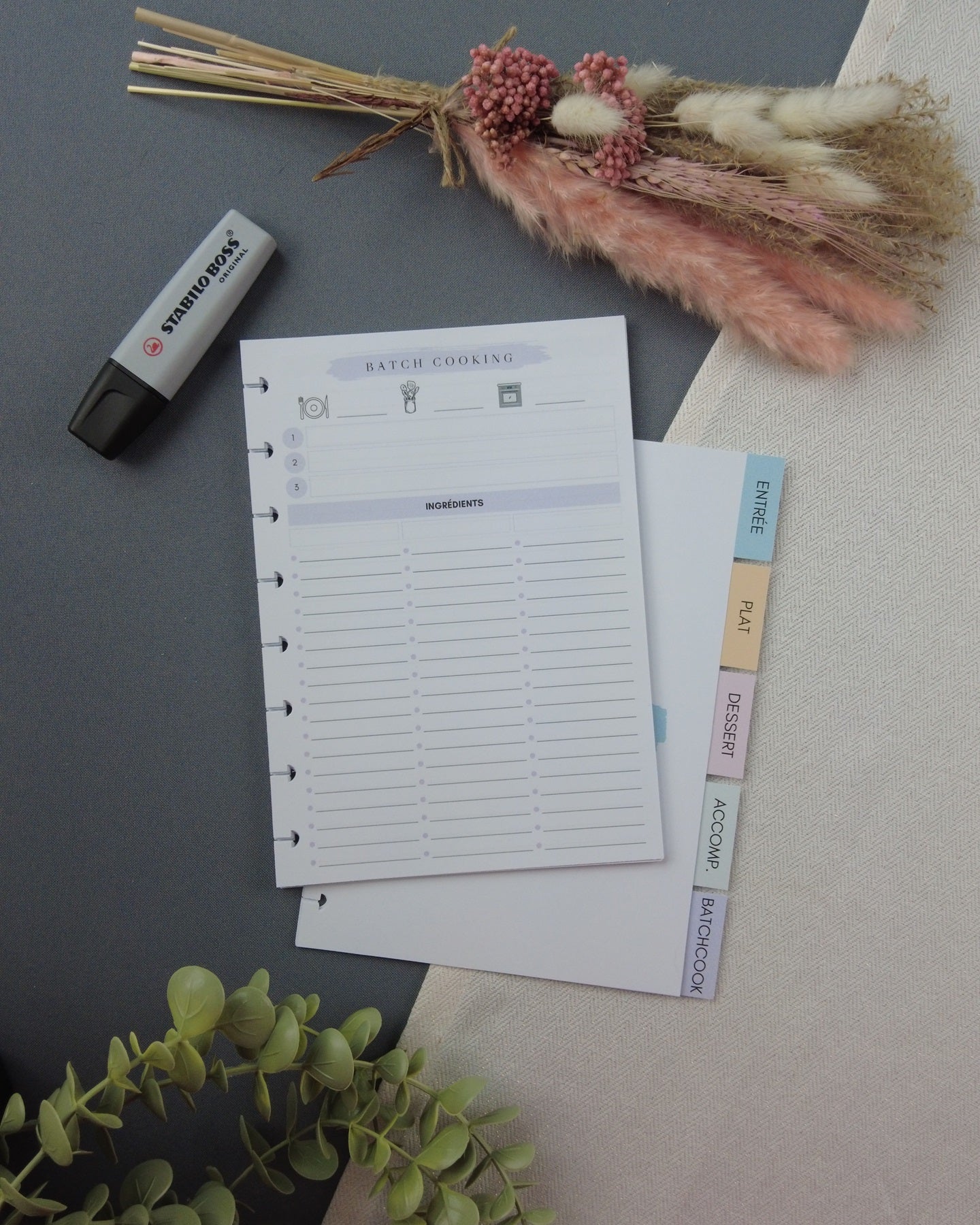 batchcooking-carnetrecette-carnetderecette-carnetrecetterechargeable-lapapeteriedemarie