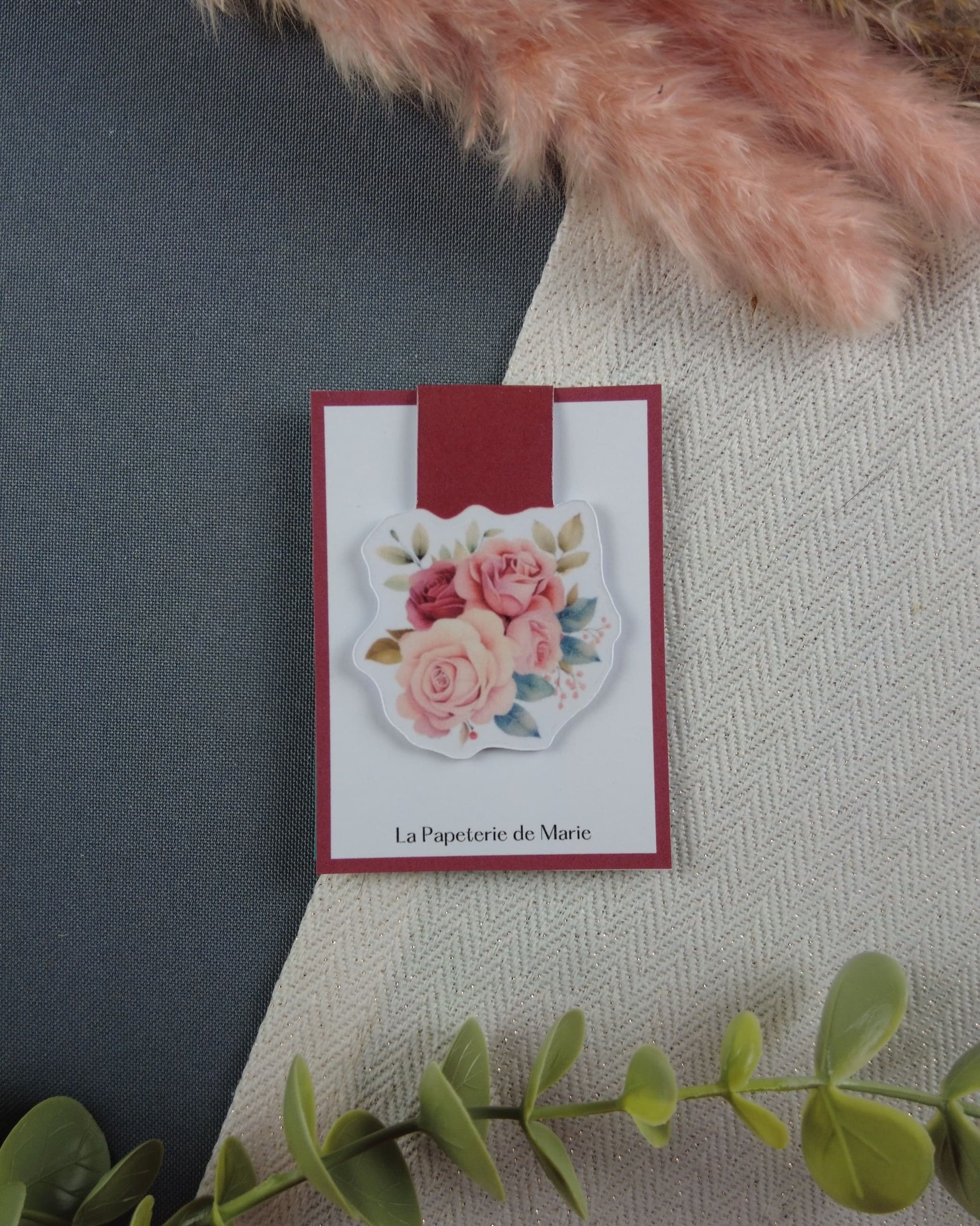 bouquetfleurvintage-marquepage-marquepageaimante-marquepagelivre-lapapeteriedemarie