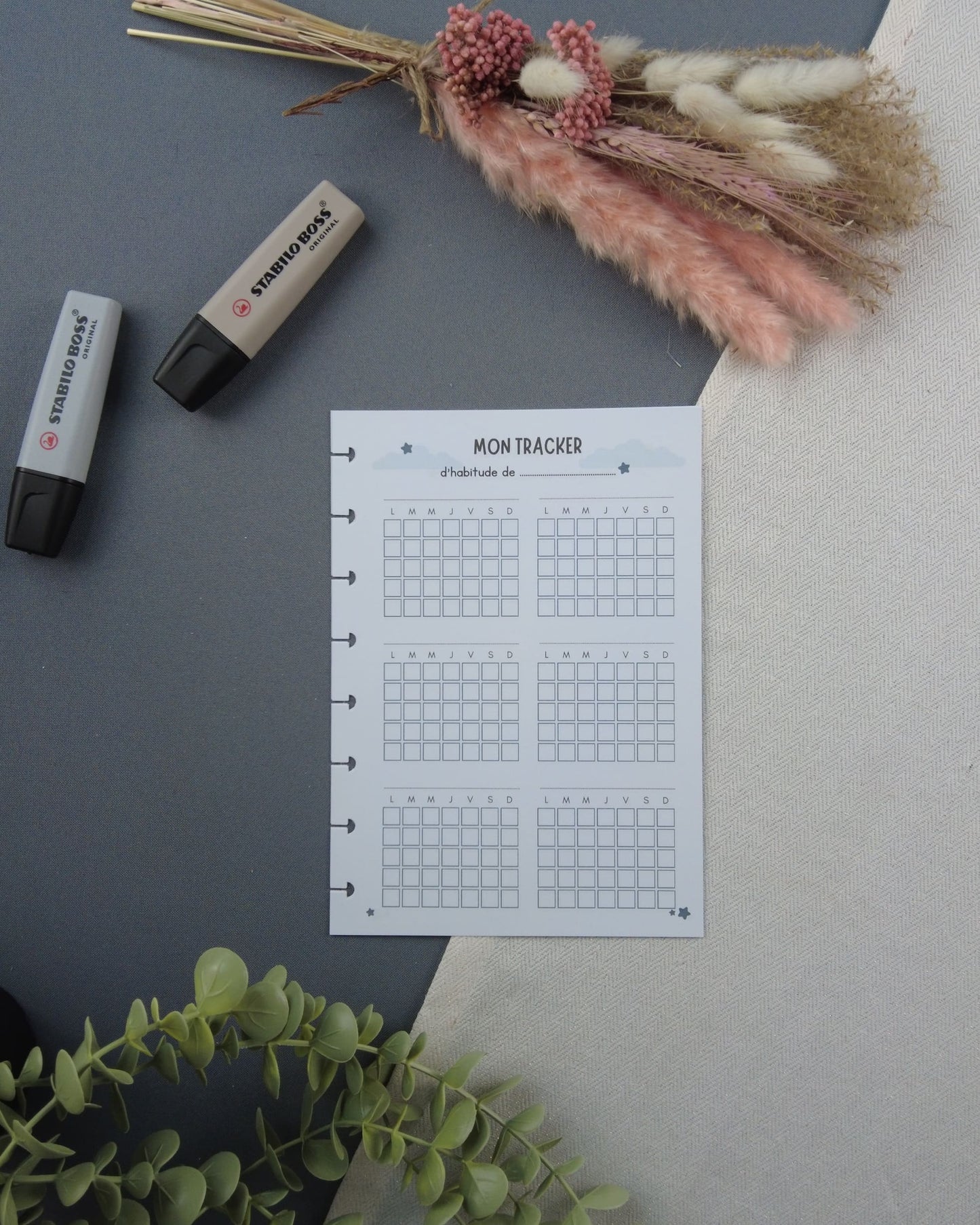 selfcare-gratitude-trackerbulletjournal-carnetrechargeable-carnetbienetre-lapapeteriedemarie