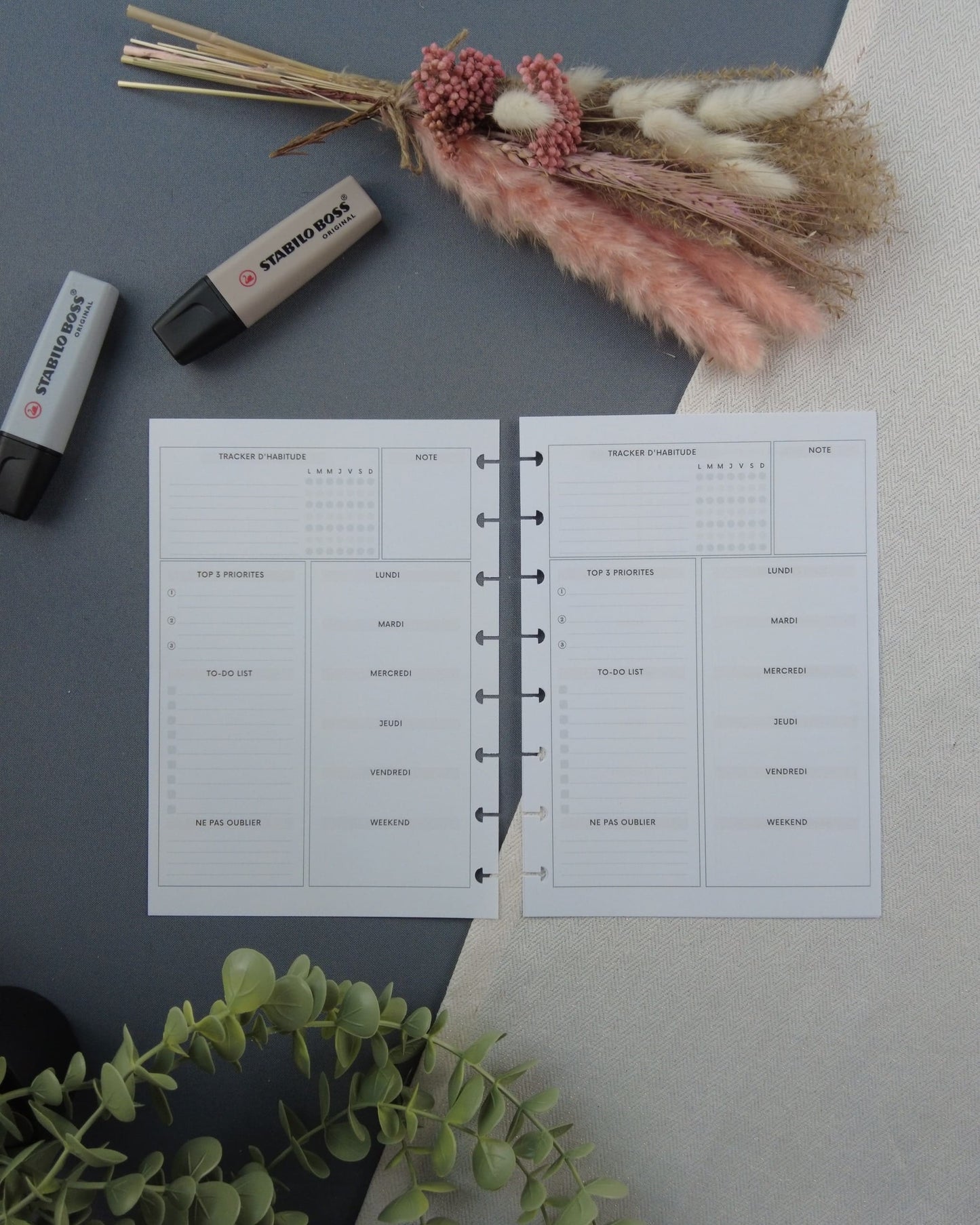 semainiercomplet-agendarechargeable-agendaperpertuel-agendasemainier-lapapeteriedemarie