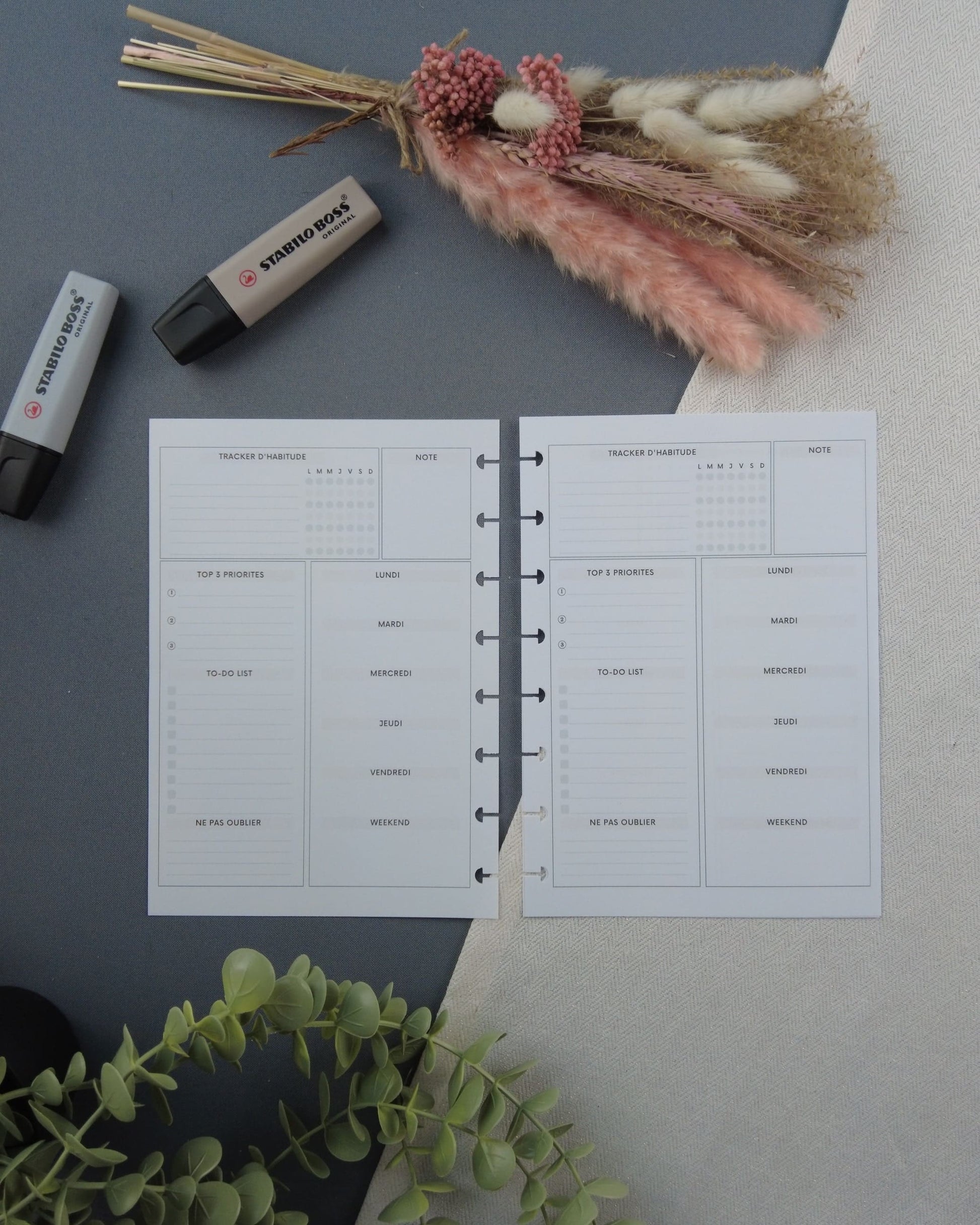 semainiercomplet-agendarechargeable-agendaperpertuel-agendasemainier-lapapeteriedemarie